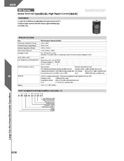 Samxon [screw-terminal] WI Series  . Electronic Components Datasheets Passive components capacitors Samxon Samxon [screw-terminal] WI Series.pdf