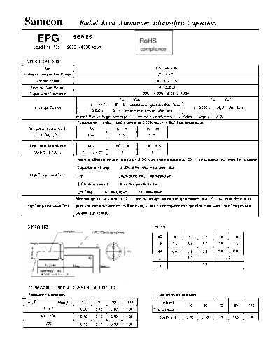 Samcon [radial thru-hole] EPG Series  . Electronic Components Datasheets Passive components capacitors Samcon Samcon [radial thru-hole] EPG Series.pdf