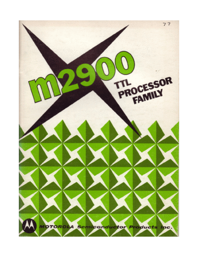 motorola 1977 Motorola M2900 TTL Processor Family 2ed  motorola _dataBooks 1977_Motorola_M2900_TTL_Processor_Family_2ed.pdf