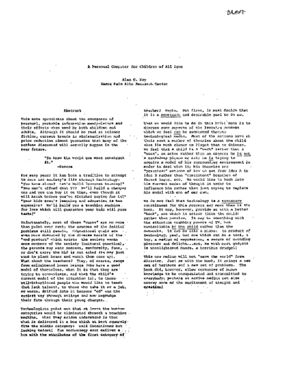 xerox Kay  A Personal Computer For Children Of All Ages Aug72  xerox smalltalk Kay__A_Personal_Computer_For_Children_Of_All_Ages_Aug72.pdf