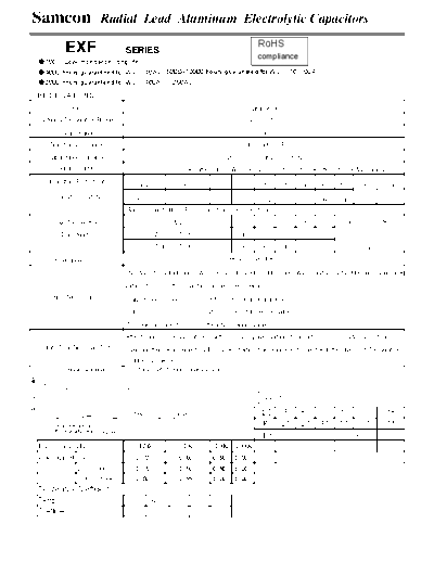 Samcon [radial thru-hole] EXF Series  . Electronic Components Datasheets Passive components capacitors Samcon Samcon [radial thru-hole] EXF Series.pdf