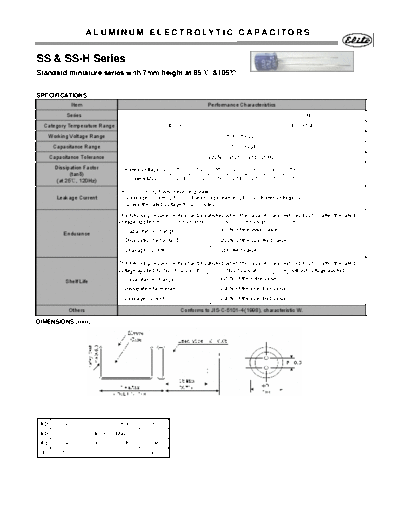 Elite [radial thru-hole] SS Series  . Electronic Components Datasheets Passive components capacitors Elite Elite [radial thru-hole] SS Series.pdf