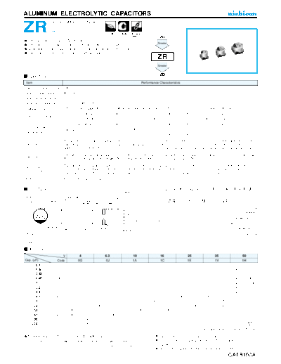 Nichicon [SMD] ZR Series  . Electronic Components Datasheets Passive components capacitors Nichicon Nichicon [SMD] ZR Series.pdf