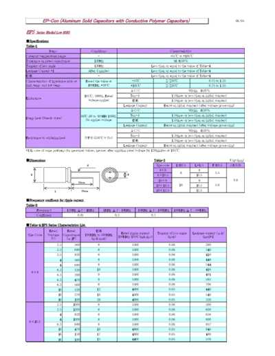 Samcon [polymer thru-hole] EPS Series  . Electronic Components Datasheets Passive components capacitors Samcon Samcon [polymer thru-hole] EPS Series.pdf