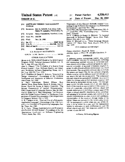 xerox 4558413 Software Version Management System  xerox sdd patents 4558413_Software_Version_Management_System.pdf