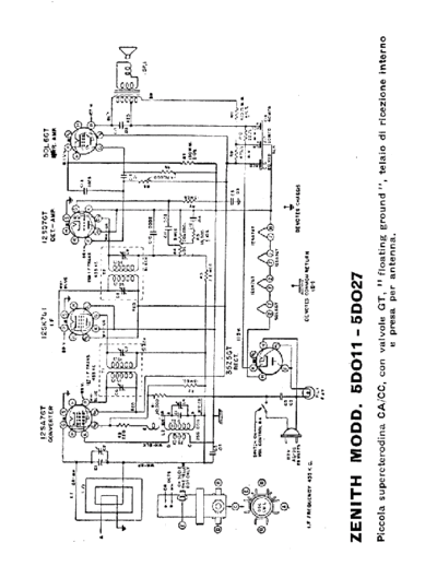 ZENITH Zenith 5D011 5D027  ZENITH Audio Zenith 5D011 5D027.pdf