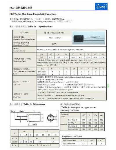 Foai [radial thru-hole] FKC Series  . Electronic Components Datasheets Passive components capacitors Foai Foai [radial thru-hole] FKC Series.pdf
