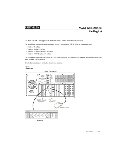 Keithley pa723a(Model 4200-MOUSE)  Keithley SCS 4200 pa723a(Model 4200-MOUSE).pdf
