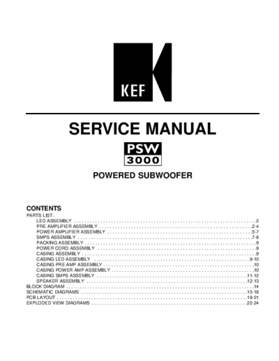 KEF hfe kef psw3000 service  KEF Audio PSW-3000 hfe_kef_psw3000_service.pdf