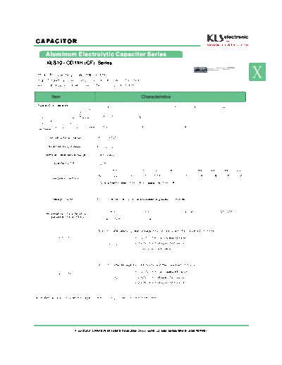 KLS 2012 [radial thru-hole] GF Series  . Electronic Components Datasheets Passive components capacitors KLS KLS 2012 [radial thru-hole] GF Series.pdf