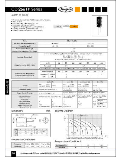 Jianghai [radial thru-hole] FK Series  . Electronic Components Datasheets Passive components capacitors Jianghai Jianghai [radial thru-hole] FK Series.pdf