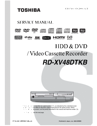TOSHIBA toshiba rd-xv48dtkb sm  TOSHIBA Video RD-XV48DTKB SM toshiba_rd-xv48dtkb_sm.pdf