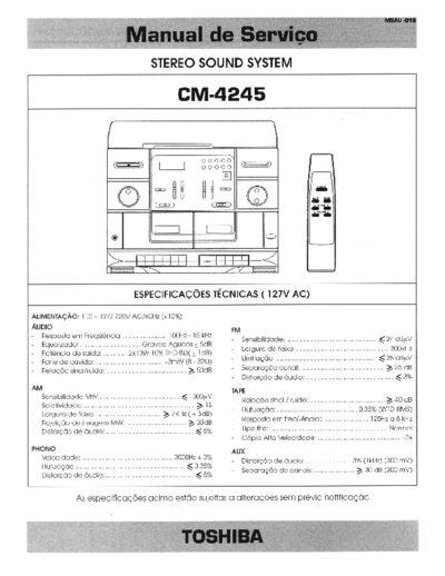 TOSHIBA hfe   cm-4245 service pt  TOSHIBA Audio CM-4245 hfe_toshiba_cm-4245_service_pt.pdf