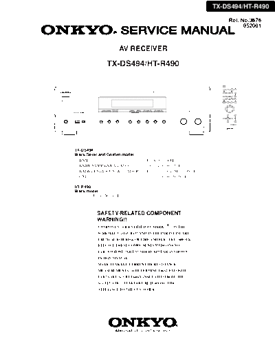 ONKYO hfe onkyo tx-ds494 ht-r490 service  ONKYO Audio HT-R490 hfe_onkyo_tx-ds494_ht-r490_service.pdf