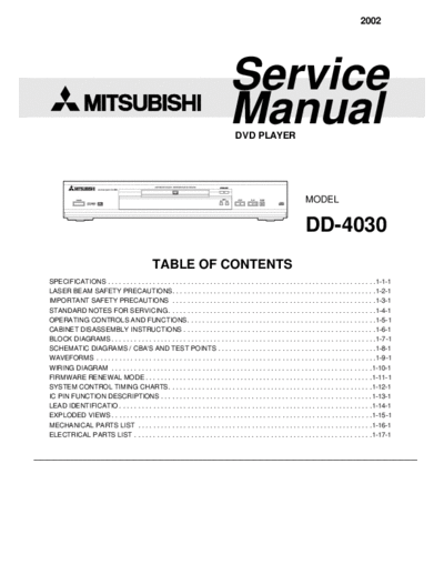 MITSUBISHI hfe mitsubishi dd-4030 service  MITSUBISHI Audio DD-4030 hfe_mitsubishi_dd-4030_service.pdf