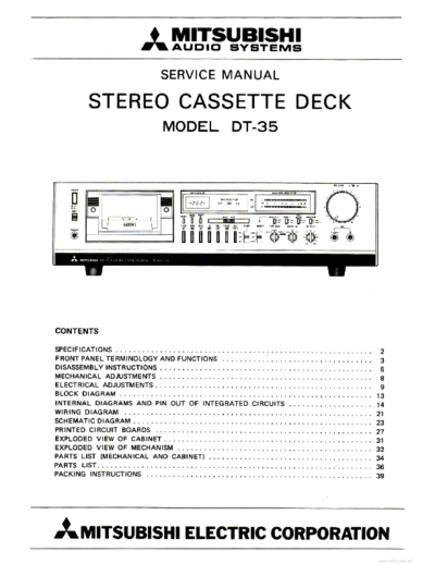 MITSUBISHI hfe mitsubishi dt-35 service en  MITSUBISHI Audio DT-35 hfe_mitsubishi_dt-35_service_en.pdf