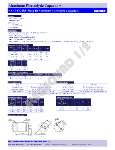 Elecsound [snap-in] EAR7 Series  . Electronic Components Datasheets Passive components capacitors Elecsound Elecsound [snap-in] EAR7 Series.pdf