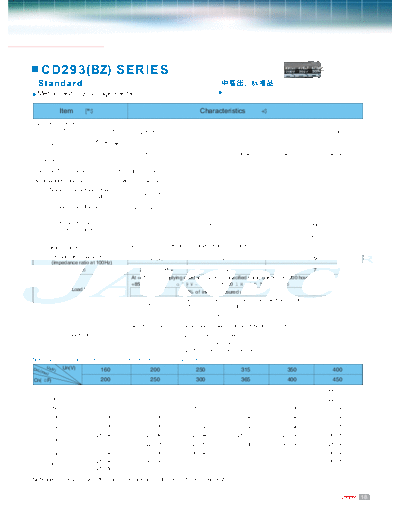 Jakec [snap-in] CD293 (BZ) Series  . Electronic Components Datasheets Passive components capacitors Jakec Jakec [snap-in] CD293 (BZ) Series.pdf