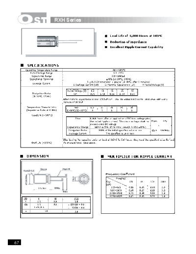 OST OST [radial] RXH series  . Electronic Components Datasheets Passive components capacitors OST OST [radial] RXH series.pdf