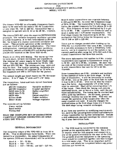 AMECO vfo-621  . Rare and Ancient Equipment AMECO VFO-621 vfo-621.pdf