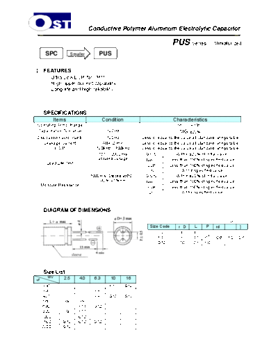 OST [polymer thru-hole] PUS series  . Electronic Components Datasheets Passive components capacitors OST OST [polymer thru-hole] PUS series.pdf