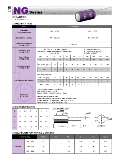 Evercon [non-polar radial] NG Series  . Electronic Components Datasheets Passive components capacitors Evercon Evercon [non-polar radial] NG Series.pdf