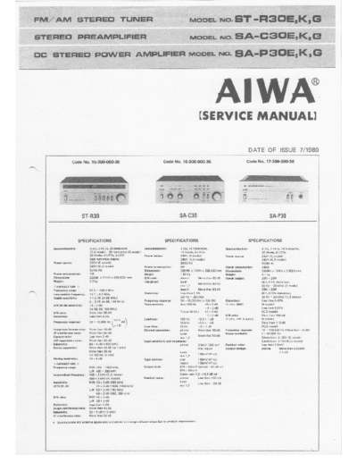 AIWA hfe aiwa sa-p30 p30 st-r30 e k g parts list schematics en  AIWA Audio SA-C30 hfe_aiwa_sa-p30_p30_st-r30_e_k_g_parts_list_schematics_en.pdf