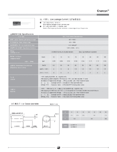 Enercon [radial thru-hole] LL Series  . Electronic Components Datasheets Passive components capacitors Enercon Enercon [radial thru-hole] LL Series.pdf