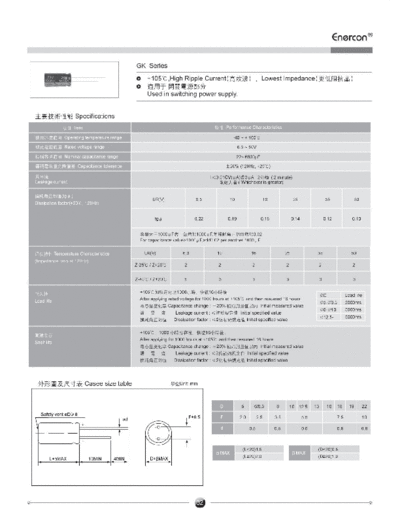 Enercon [radial thru-hole] GK Series  . Electronic Components Datasheets Passive components capacitors Enercon Enercon [radial thru-hole] GK Series.pdf