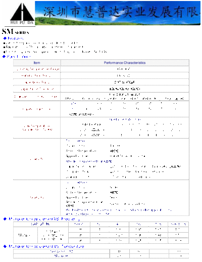 Huipuda [Radial thru-hole] SM Series  . Electronic Components Datasheets Passive components capacitors Huipuda Huipuda [Radial thru-hole] SM Series.pdf