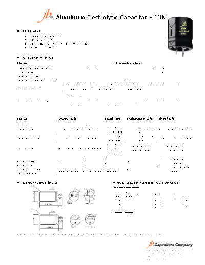 JB Capacitors [Snap-in] JNK Series  . Electronic Components Datasheets Passive components capacitors JB JB Capacitors [Snap-in] JNK Series.pdf