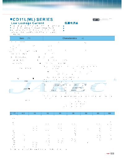 Jakec [radial thru-hole] CD11L (ML) Series  . Electronic Components Datasheets Passive components capacitors Jakec Jakec [radial thru-hole] CD11L (ML) Series.pdf