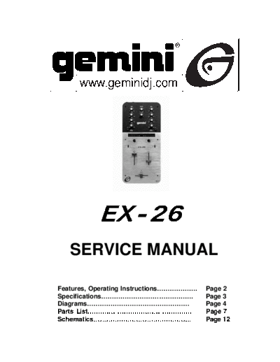 GEMINI hfe gemini ex-26 service  GEMINI Audio EX-26 hfe_gemini_ex-26_service.pdf