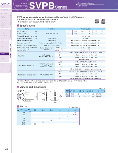 Sanyo [polymer SMD] SVPB Series  . Electronic Components Datasheets Passive components capacitors Sanyo Sanyo [polymer SMD] SVPB Series.pdf