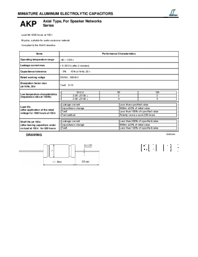 Decon [bi-polar axial] AKP Series  . Electronic Components Datasheets Passive components capacitors Decon Decon [bi-polar axial] AKP Series.pdf