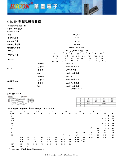 HSCON [radial thru-hole] CD11E Series  . Electronic Components Datasheets Passive components capacitors HSCON HSCON [radial thru-hole] CD11E Series.pdf