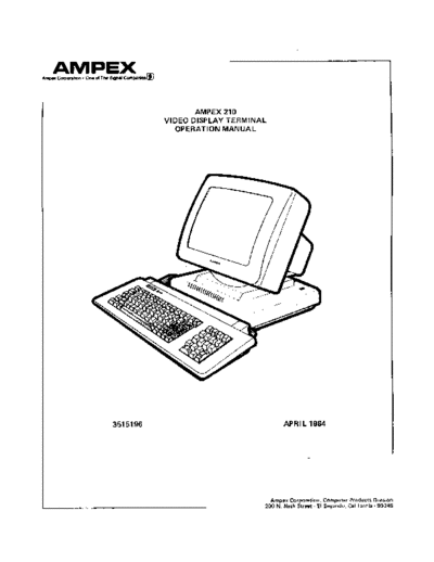 ampex Ampex 210 Operating Manual Apr84  . Rare and Ancient Equipment ampex Ampex_210_Operating_Manual_Apr84.pdf