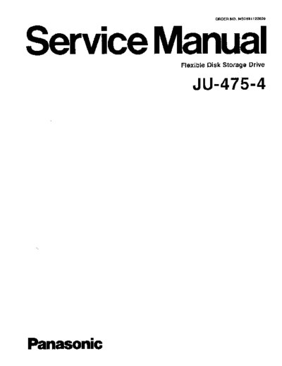 panasonic MSD891122000 JU-475-4 Service Man  panasonic floppy MSD891122000_JU-475-4_Service_Man.pdf