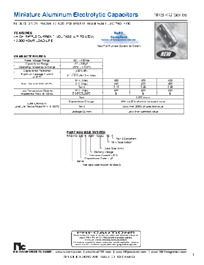 NIC [radial thru-hole] NRBKQ Series  . Electronic Components Datasheets Passive components capacitors NIC NIC [radial thru-hole] NRBKQ Series.pdf