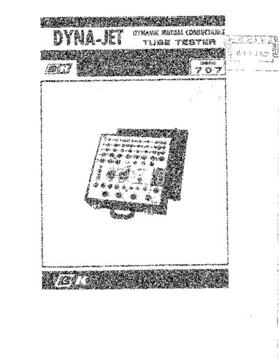 B&K bk model 707 tube tester  . Rare and Ancient Equipment B&K bk_model_707_tube_tester.pdf