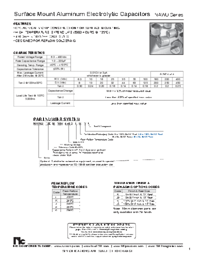 NIC NIC [smd] NAWU Series  . Electronic Components Datasheets Passive components capacitors NIC NIC [smd] NAWU Series.pdf