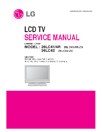 LG LG 26LC41-4R 26LC42 [SM]  LG Monitor LG_26LC41-4R_26LC42_[SM].pdf