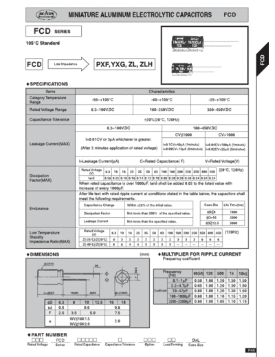 Seacon [radial thru-hole] FCD Series  . Electronic Components Datasheets Passive components capacitors Seacon Seacon [radial thru-hole] FCD Series.pdf