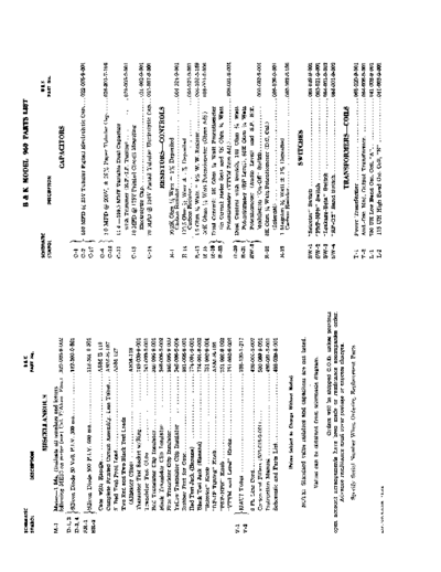 B&K bk model 960 schematic  . Rare and Ancient Equipment B&K bk_model_960_schematic.pdf