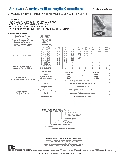 NIC [radial thru-hole] NRE-JL Series  . Electronic Components Datasheets Passive components capacitors NIC NIC [radial thru-hole] NRE-JL Series.pdf