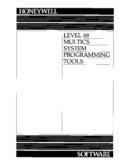 honeywell AZ03-02A sysPgmgTools Jul82  honeywell multics AZ03-02A_sysPgmgTools_Jul82.pdf