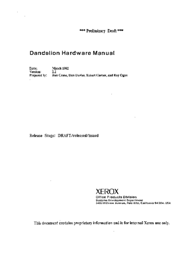 xerox DandelionHardwareRefRev2.2  xerox dandelion DandelionHardwareRefRev2.2.pdf