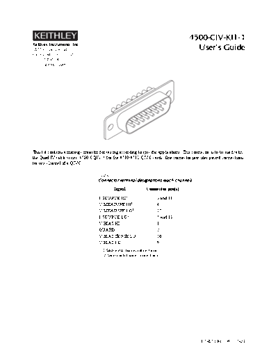 Keithley PA875B(Model4500 CIV KIT 1)  Keithley SCS 4500 PA875B(Model4500_CIV_KIT_1).pdf