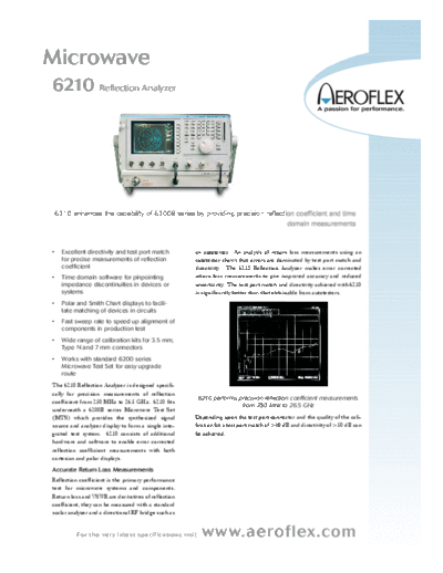 Marconi MARCONI 6210 Specifications  Marconi MARCONI 6210 Specifications.pdf