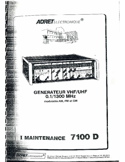 ADRET adret7100D maintenance 01 generalites  ADRET adret7100D_maintenance_01_generalites.pdf